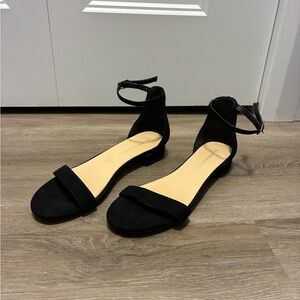 Black Ankle Strap Sandals